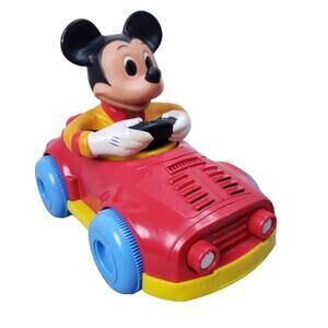 Vintage 1973 Kohner Pull-Mees Mickey Mouse Car No. 701 Missing String